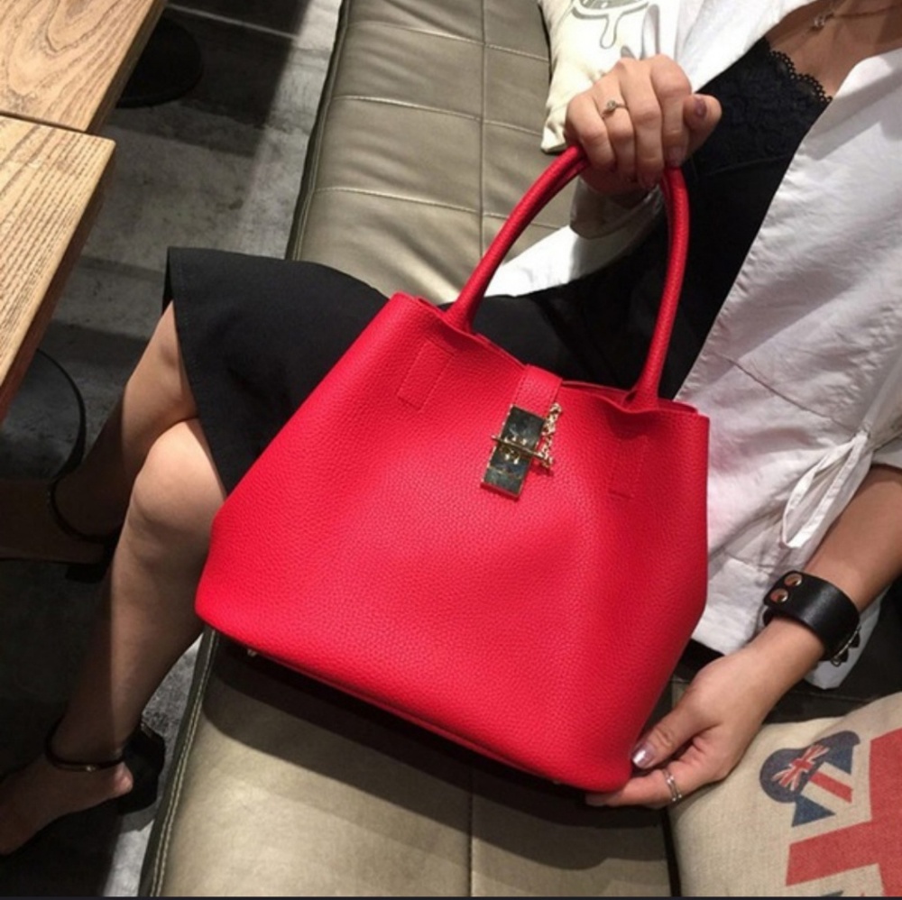 🛍Clarissa blush faux leather bag - Picture 4 of 7